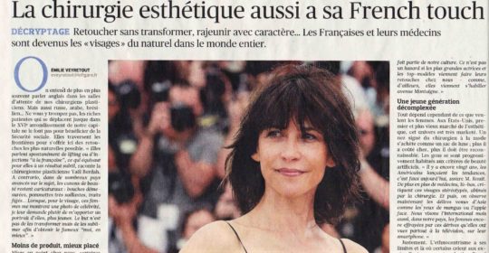 La French Touch en chirurgie esthétique – mon article dans Le Figaro du 10 mai 2017