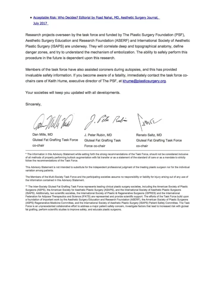 Fat Graft Statement ()