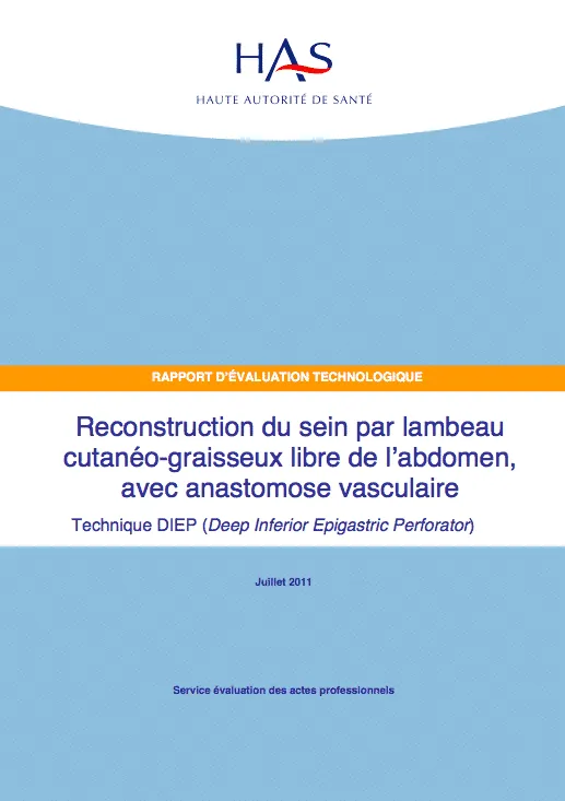 Couverture du rapport de la HAS